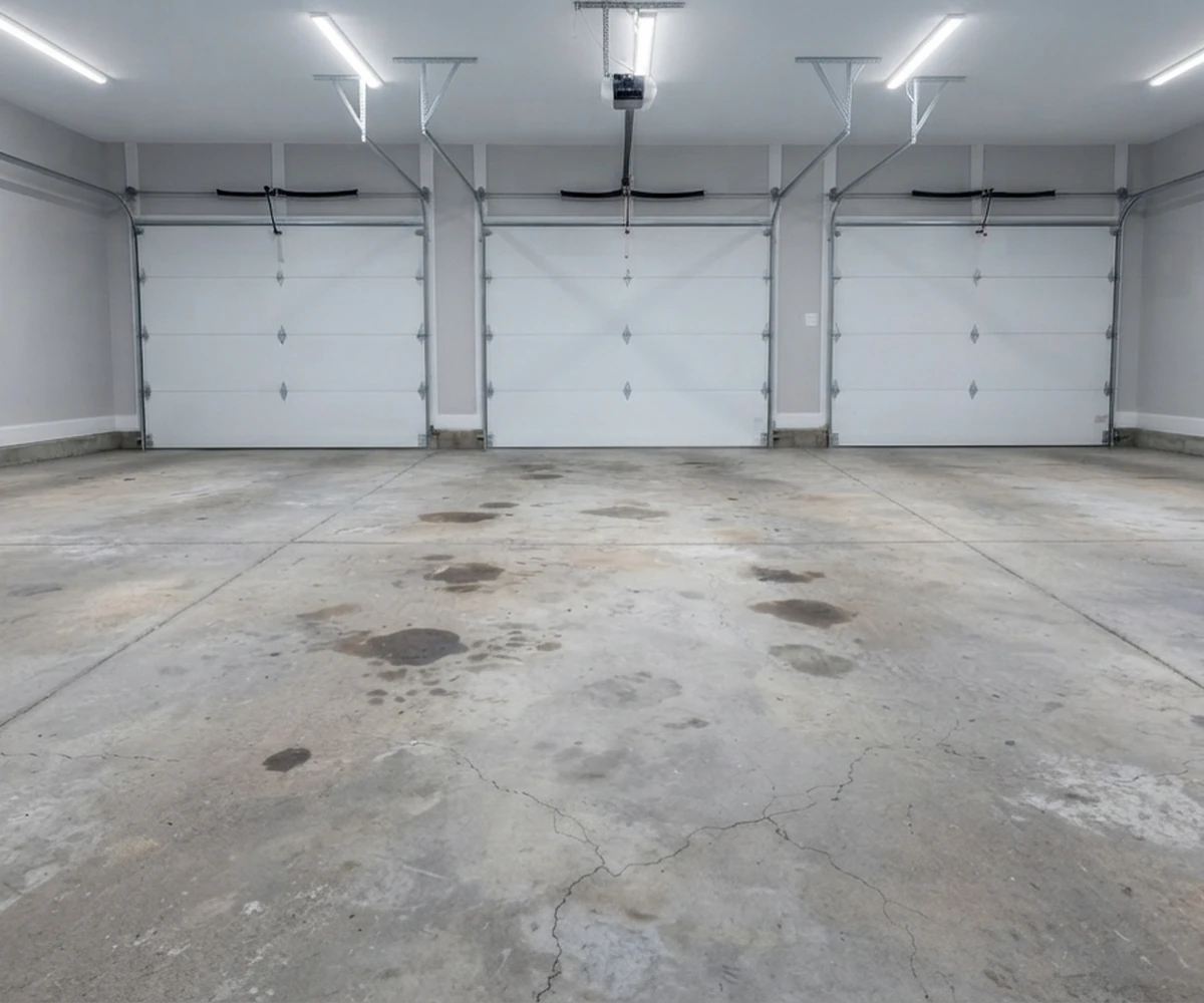 Before: Three-car garage