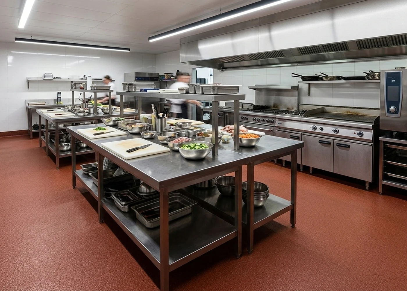 Commercial kitchen floor