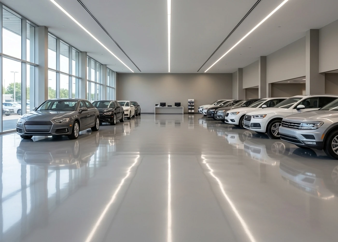 Dealership showroom floor